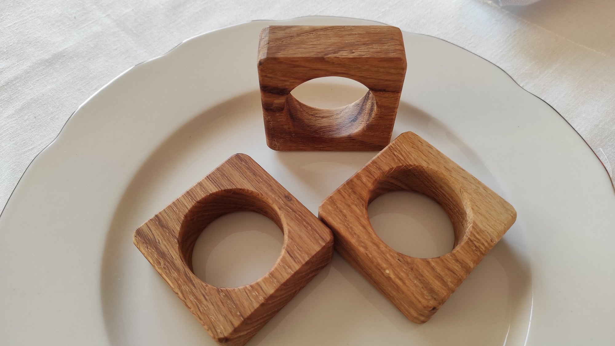 Wooden Napkin Ring, Square Wooden Napkin Rings, Handmade Kitchen Table Decor, Naturel Table Decor Napkin Holder, Wedding Wooden Napkin Rings
