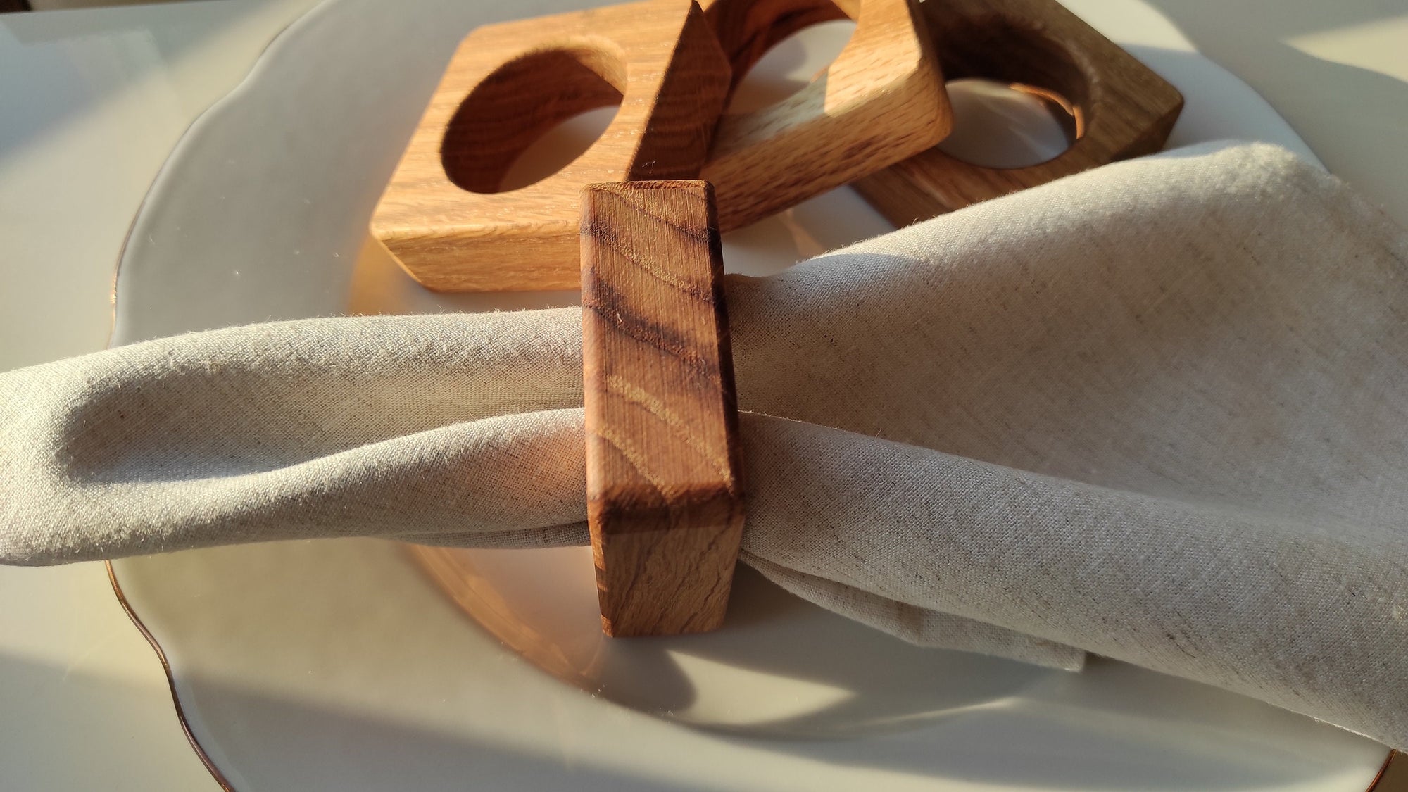 Wooden Napkin Ring, Square Wooden Napkin Rings, Handmade Kitchen Table Decor, Naturel Table Decor Napkin Holder, Wedding Wooden Napkin Rings