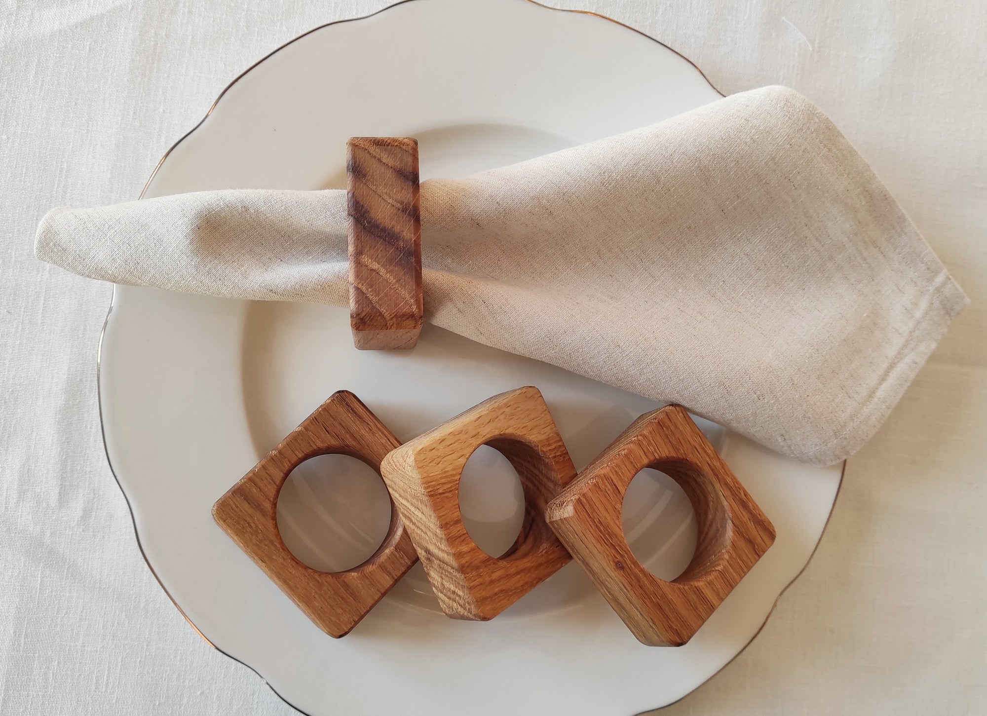 Wooden Napkin Ring, Square Wooden Napkin Rings, Handmade Kitchen Table Decor, Naturel Table Decor Napkin Holder, Wedding Wooden Napkin Rings