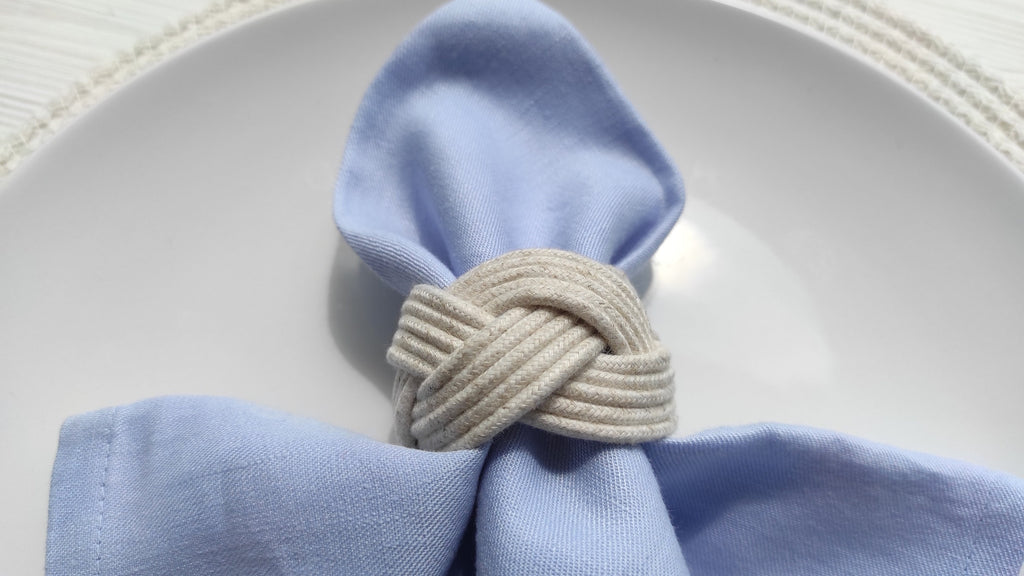 Rustic Rope Napkin Ring, Linen Napkin Rings, Nautical Napkin Rings, Nautical Knot Napkin Rings, Sailors Knot Marine Wedding Table Decor