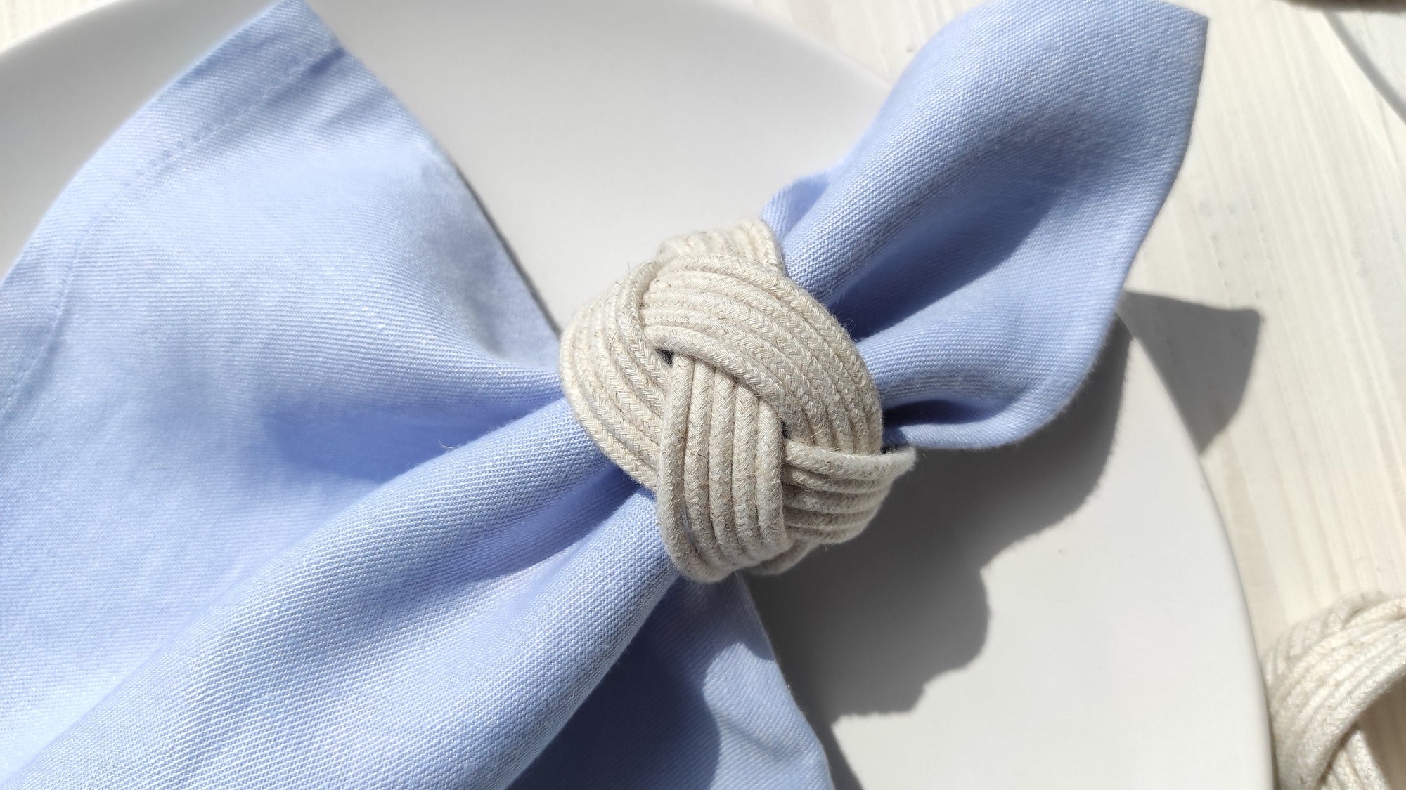Rustic Rope Napkin Ring, Linen Napkin Rings, Nautical Napkin Rings, Nautical Knot Napkin Rings, Sailors Knot Marine Wedding Table Decor