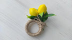 Artificial Lemon Napkin Ring, Farmhouse Lemon Napkin Rings, Faux Lemon Napkin Holders, Summer Garden Parties Lemon Napkin Rings