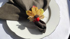 Autumn Acorns and Leaves Napkin Rings, Thanksgiving Napkin Ring, Fall Maple Leaf Napkin Rings, Thanksgiving Fall Napkin Ring