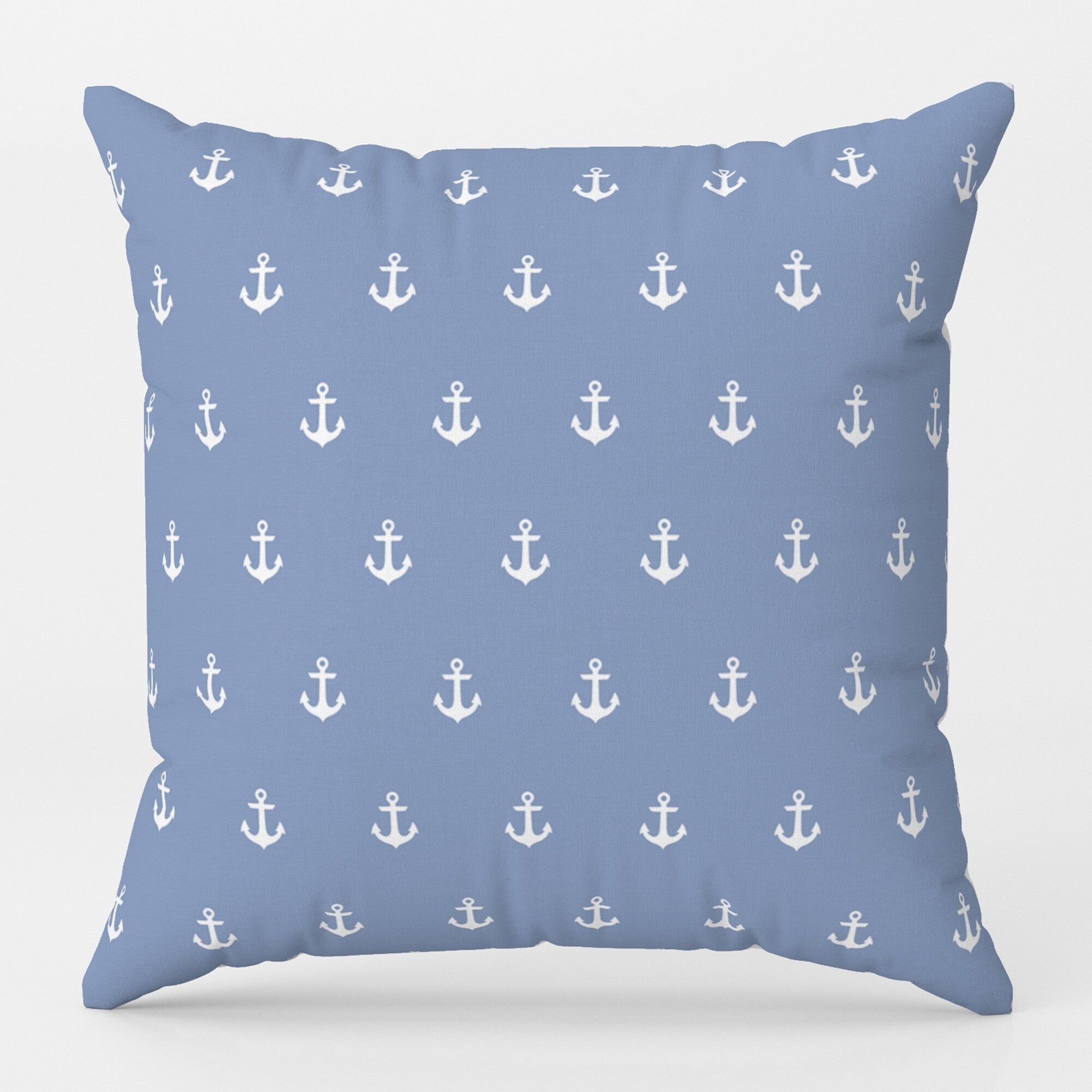 Nautical Pillow Covers, Sailor Anchor Cushion Cover, Beach House Pillow Case, Marine Cushion Cover, Yatch Anchor Throw Pillow Cover