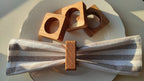 Wooden Napkin Ring, Square Wooden Napkin Rings, Kitchen Table Decor, Naturel Table Decor, Wedding Table Decor
