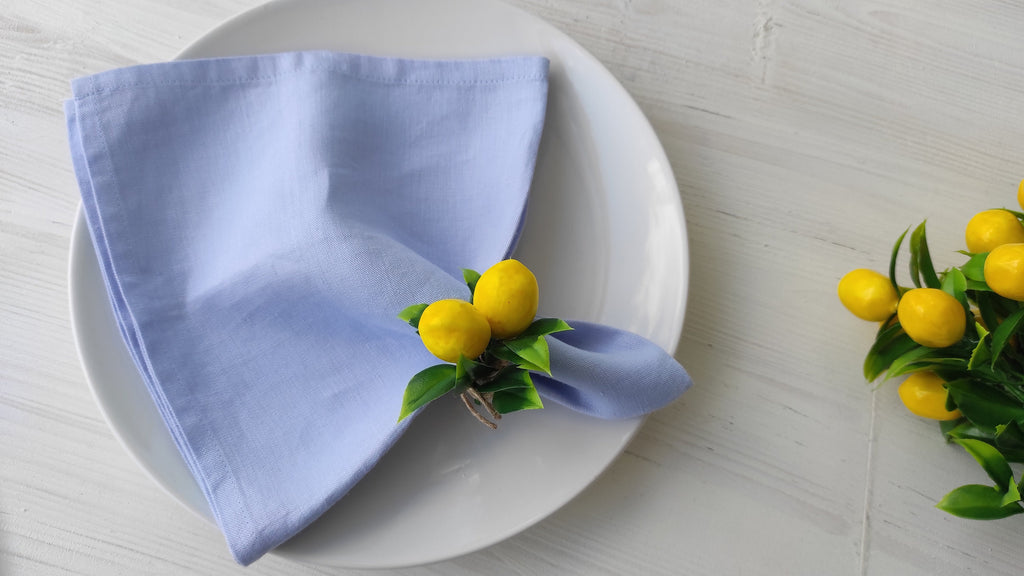 Artificial Lemon Napkin Ring, Farmhouse Lemon Napkin Rings, Faux Lemon Napkin Holders, Summer Garden Parties Lemon Napkin Rings