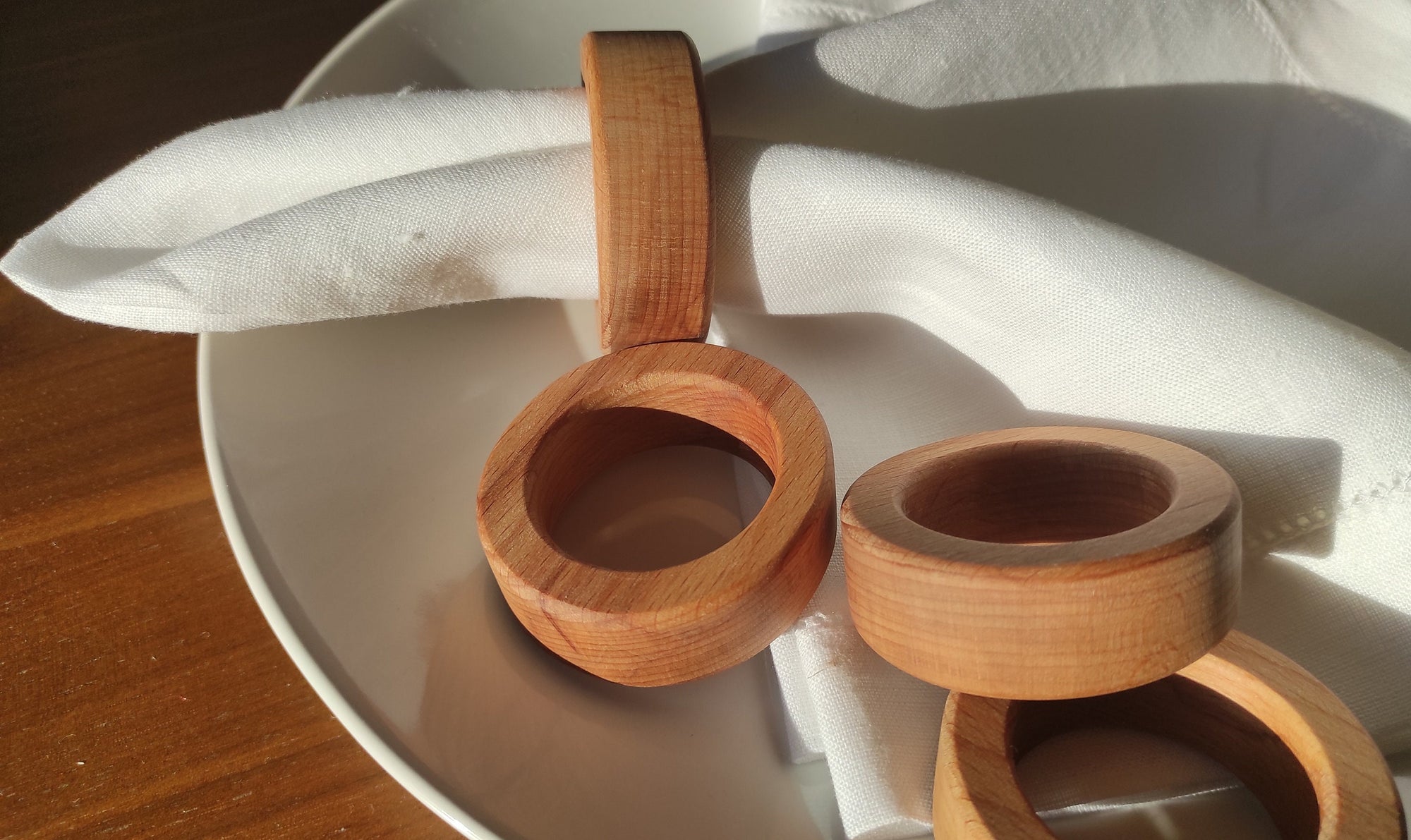 Wooden Napkin Ring, Round Wooden Napkin Rings, Kitchen Table Decor, Naturel Wooden Table Decor, Wedding Wooden Napkin Rings