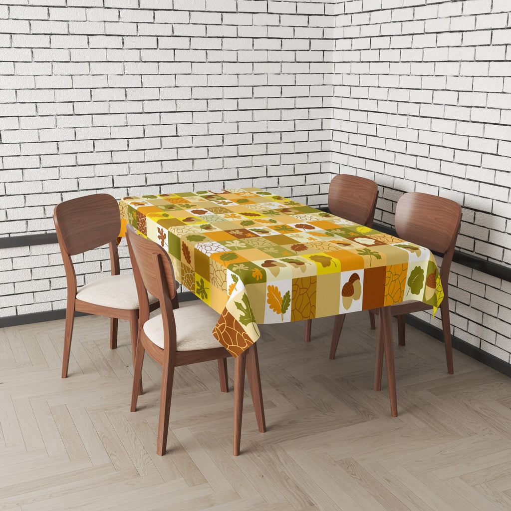Fall Leaves Tablecloth, Thanksgiving Table Cloths, Autumn Table Covers, Seosonal Printed Table Linens, Autumn Harvest Party Table Decor