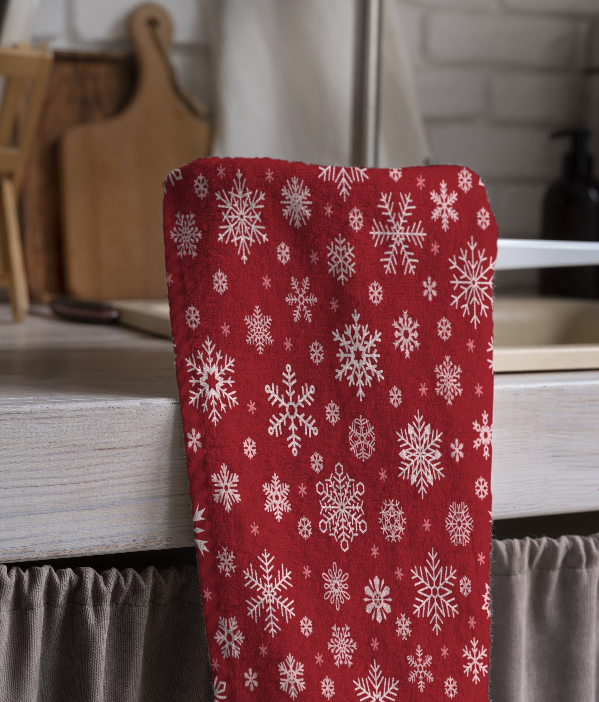 Christmas Plaid Tea Towels, Xmas Dish Towel, Christmas Buffalo Plaid Towel, Holly Kitchen Plaid Hand Towel, Christmas Kitchen Decor Towel