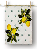 Lemon Dish Towel, Lemon Printed Tea Towels, Fresh Lemon Towel, Yellow Lemon Hand Towel, Lemon Kitchen Towel