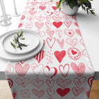 Valentine's Day Table Runner, Valentine's Day Table Decoration, Valentine's Day Gift, Red Heart Runners, Love Table Decor, Valentine's Table