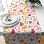 Valentine's Day Table Runner, Valentine's Day Table Decoration, Valentine's Day Gift, Red Heart Runners, Love Table Decor, Valentine's Table