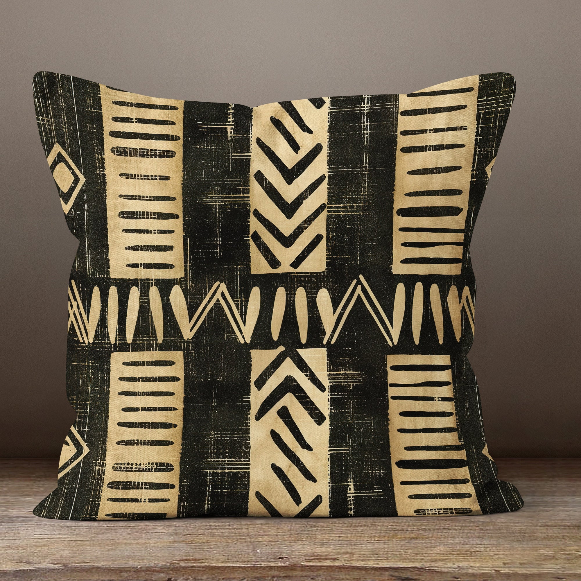 Mudcloth Ethnic Pillow Covers, Tribal Cushion Covers, Mudcloth African Tribal Pillow Cover, Ethnic Rug Pillow Cover, Authentic Pillowcase