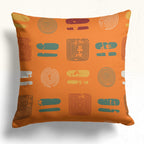 Retro Geometric Throw Pillow Covers, Mid Century Modern Bauhaus Cushion Covers, Abstract Square Circle Pattern Home Decor