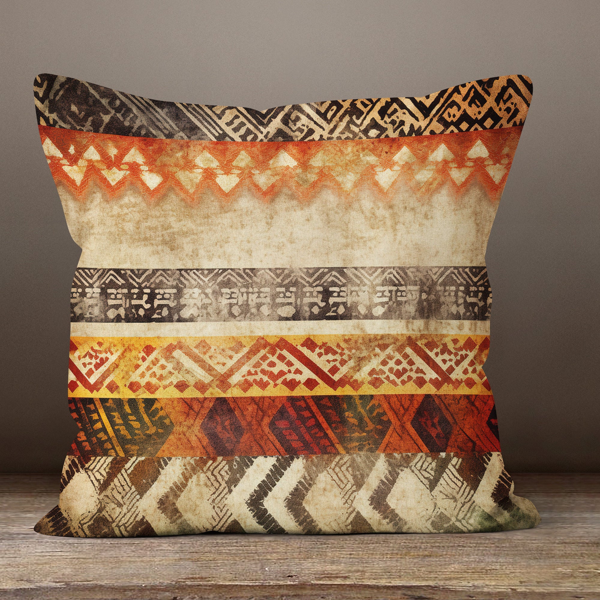 Mudcloth Ethnic Pillow Covers, Tribal Cushion Covers, Mudcloth African Tribal Pillow Cover, Ethnic Rug Pillow Cover, Authentic Pillowcase