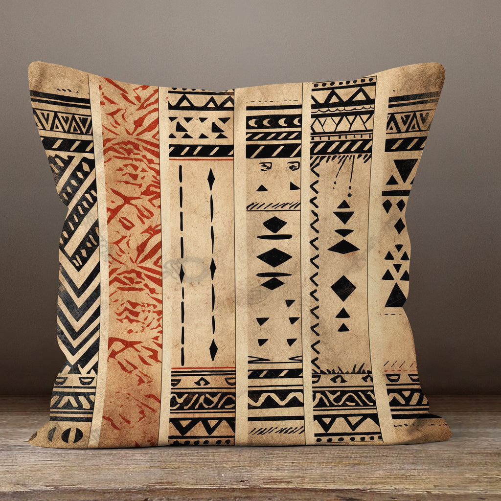 Mudcloth Ethnic Pillow Covers, Tribal Cushion Covers, Mudcloth African Tribal Pillow Cover, Ethnic Rug Pillow Cover, Authentic Pillowcase