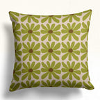 Retro Flowers Throw Pillow Cover, 70s Floral Pillow Cover, Mid Century Flowers Cushion Cover, Retro Pillowcase, 70's Cushion Cover