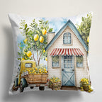 Lemon Throw Pillow Cover, Lemon Cushion Cover, Farmhouse Lemon Pillow Covers, Lemon Citrus Fruits PillowCase, Lemon Home Decor
