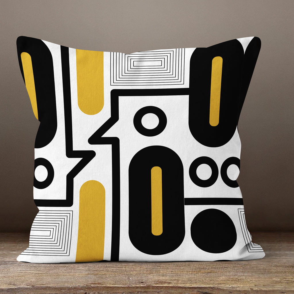 Modern Abstract Cushion Covers, Abstract Line Art Pillow Cover, Modern Geometric Abstract Pillow Covers, Pink and Black Abstract Pillowcase