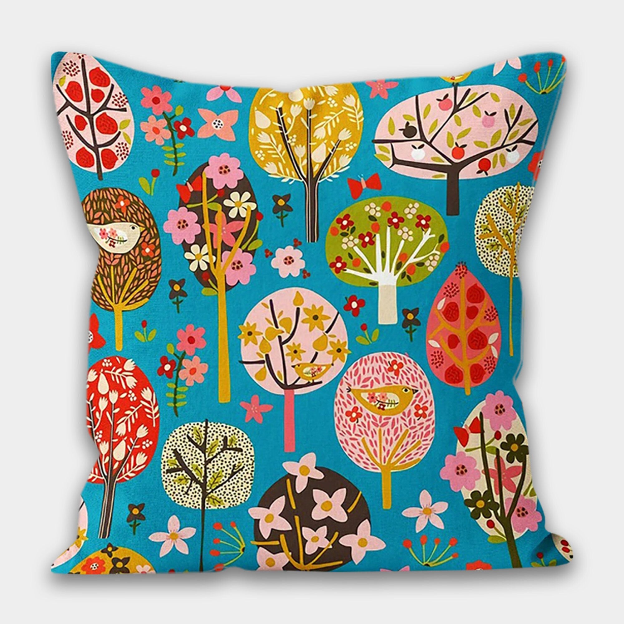 Colorful Flowers Print Pillow Cover, Vivid Floral Throw Pillow Covers, Floral Pillowcase, Floral Cushion Covers