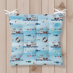 Summer Themed Chair Pad, Costal Outdoor Chair Cushion, Palm Trees Bench Cushion, Beach Design Chair Pads, Waterproof Chair Pads