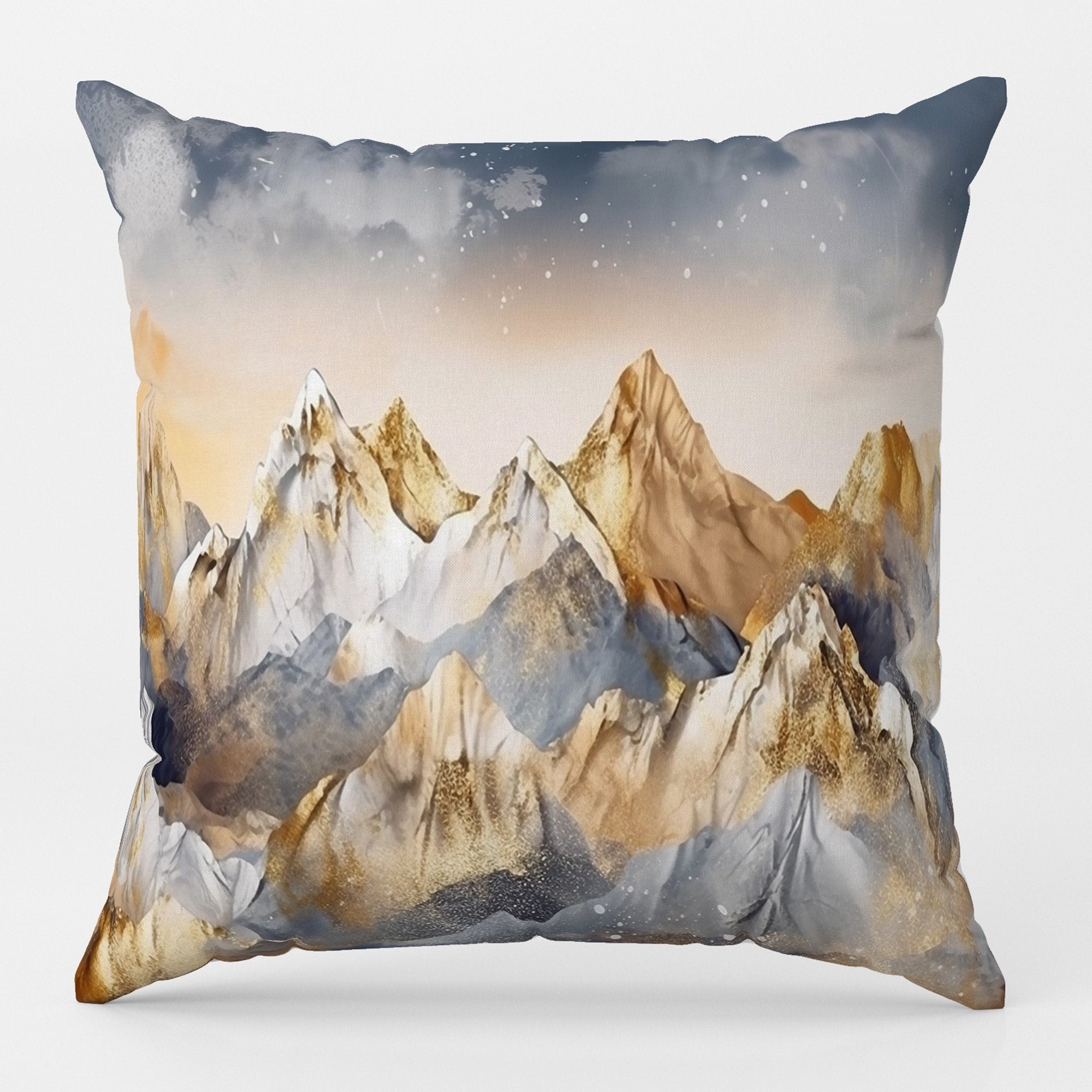 Landscape Pillow Covers, Abstract Mountain Pillow Case, Landscape Cushion Cover, Mountains Throw Pillow Cover, Abstract Landscape Pillowcase