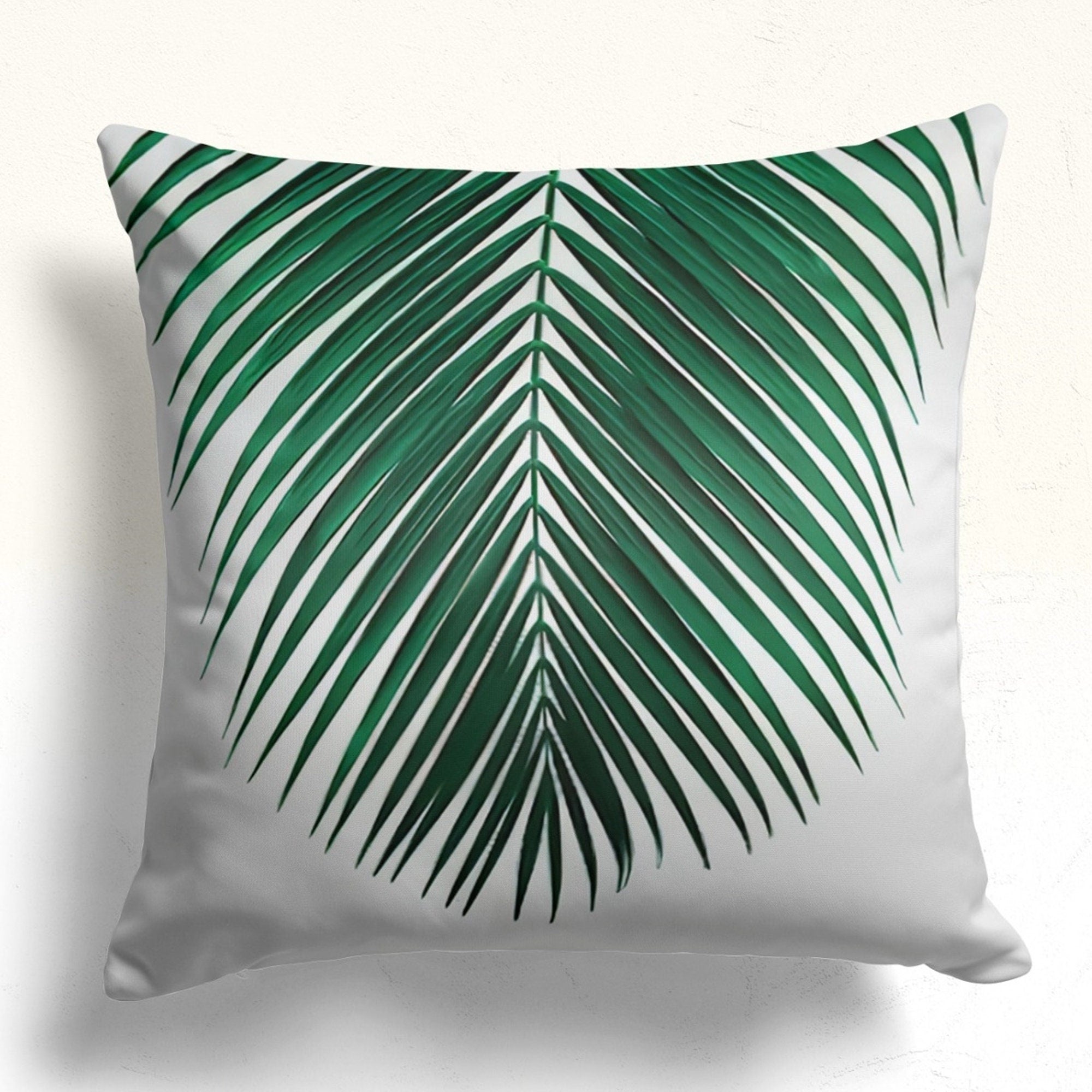 Green Tropical Leaves Pillow Covers, Palm Leaves Cushion Case, Exotic Green Floral Throw Pillow Cover, Tropical Leaf Pillowcase
