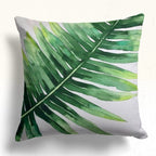 Green Tropical Leaves Pillow Covers, Palm Leaves Cushion Case, Exotic Green Floral Throw Pillow Cover, Tropical Leaf Pillowcase