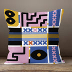 Modern Abstract Cushion Covers, Abstract Line Art Pillow Cover, Modern Geometric Abstract Pillow Covers, Pink and Black Abstract Pillowcase