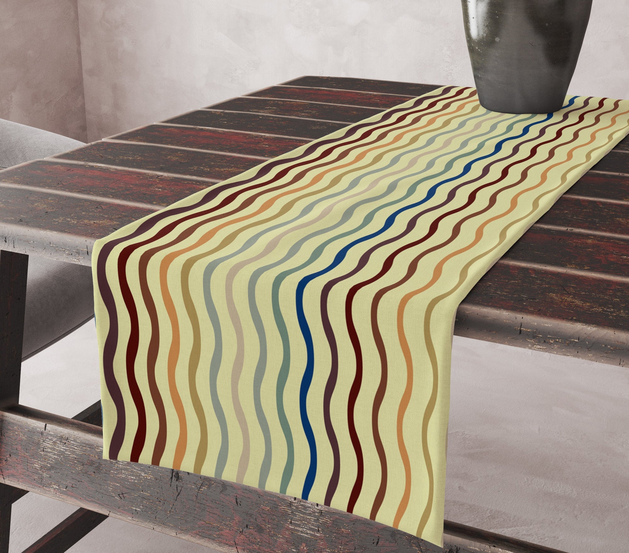 70s Table Runners, Mid Century Modern Abstract Table Runner, Retro Mcm Table Runner, Retro Abstract Table Runner, Retro Party Table Decor