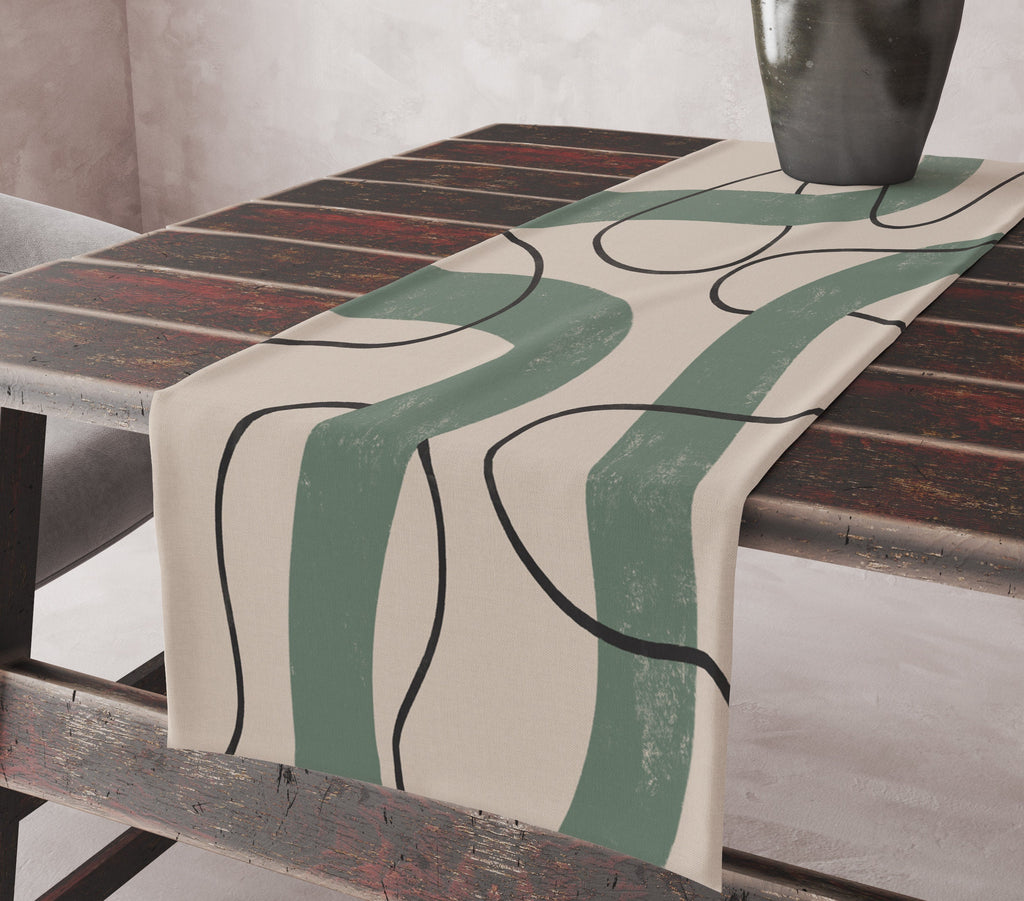 70s Table Runners, Mid Century Modern Abstract Table Runner, Retro Mcm Table Runner, Retro Abstract Table Runner, Retro Party Table Decor