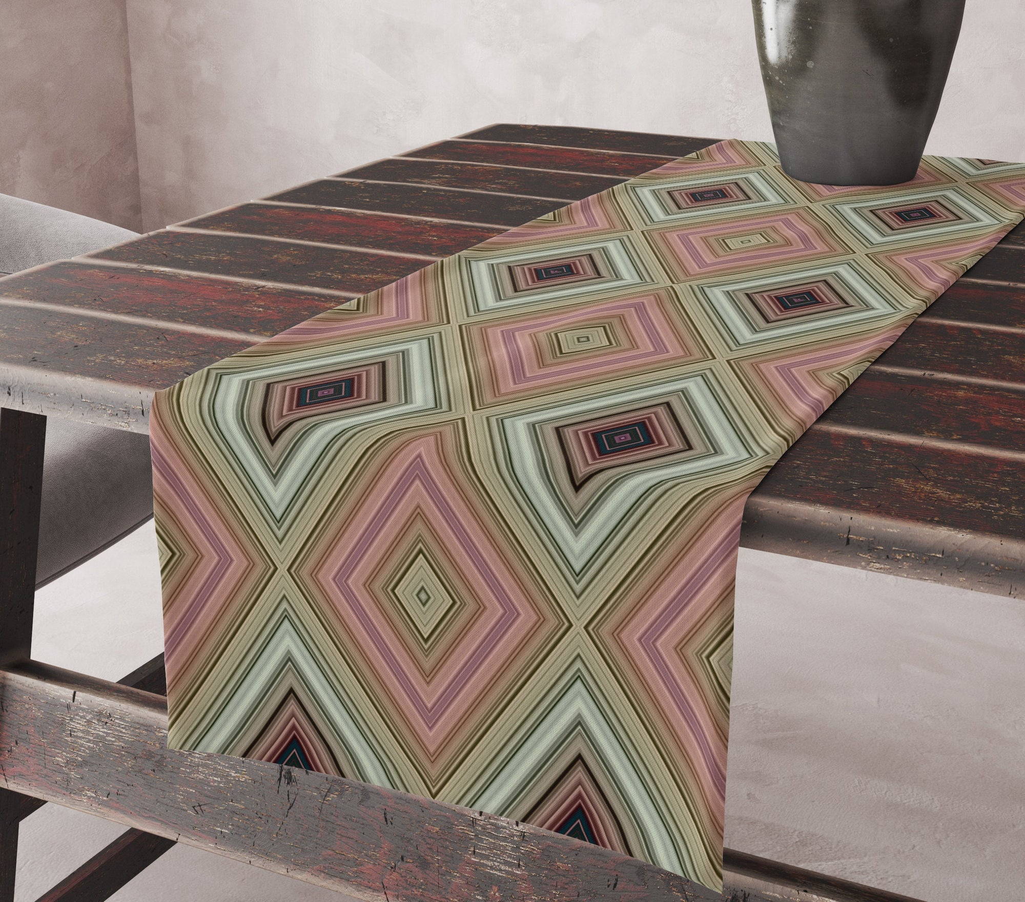 70s Table Runners, Mid Century Modern Abstract Table Runner, Retro Mcm Table Runner, Retro Abstract Table Runner, Retro Party Table Decor