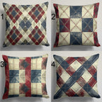 Plaid Pillow Cover, Retro Pillowcase,  Mid Century  Modern Throw Pillow Cover, Retro Abstract  Pillow Case, Geometric Pattern Pillow Cover