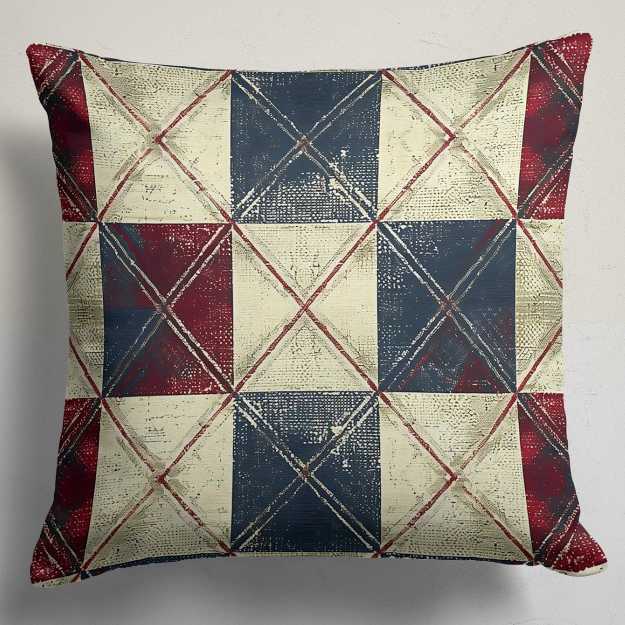 Plaid Pillow Cover, Retro Pillowcase,  Mid Century  Modern Throw Pillow Cover, Retro Abstract  Pillow Case, Geometric Pattern Pillow Cover