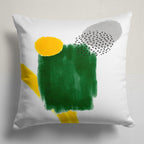 Modern Abstract Throw Pillow Cover, Modern Brushstroke Pillow Covers, Yellow Green Art Cushion Covers, Artistic Minimalist Pillowcase