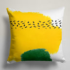 Modern Abstract Throw Pillow Cover, Modern Brushstroke Pillow Covers, Yellow Green Art Cushion Covers, Artistic Minimalist Pillowcase