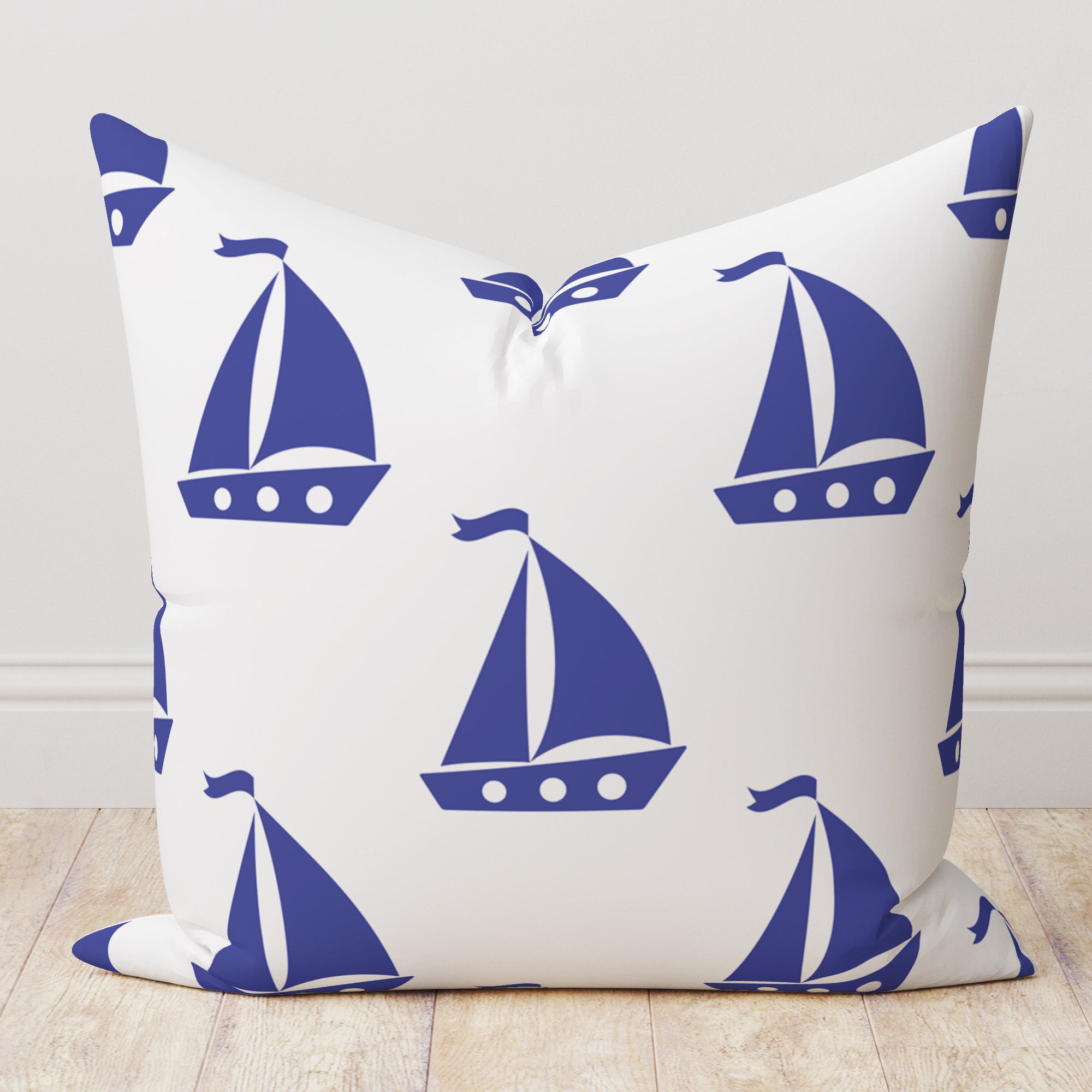 Nautical Pillow Cover, Coastal Pillow Case, Anchor Cushion Cover, Marine Throw Pillow Cover, Beach House Yatch Decor, Sailor Pillow Case