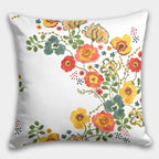 Floral Throw Pillow Case, Yellow Flowers Cushion Cover, Floral Pillow Cover, Wildflowers Pillow Covers, Floral Home Decor