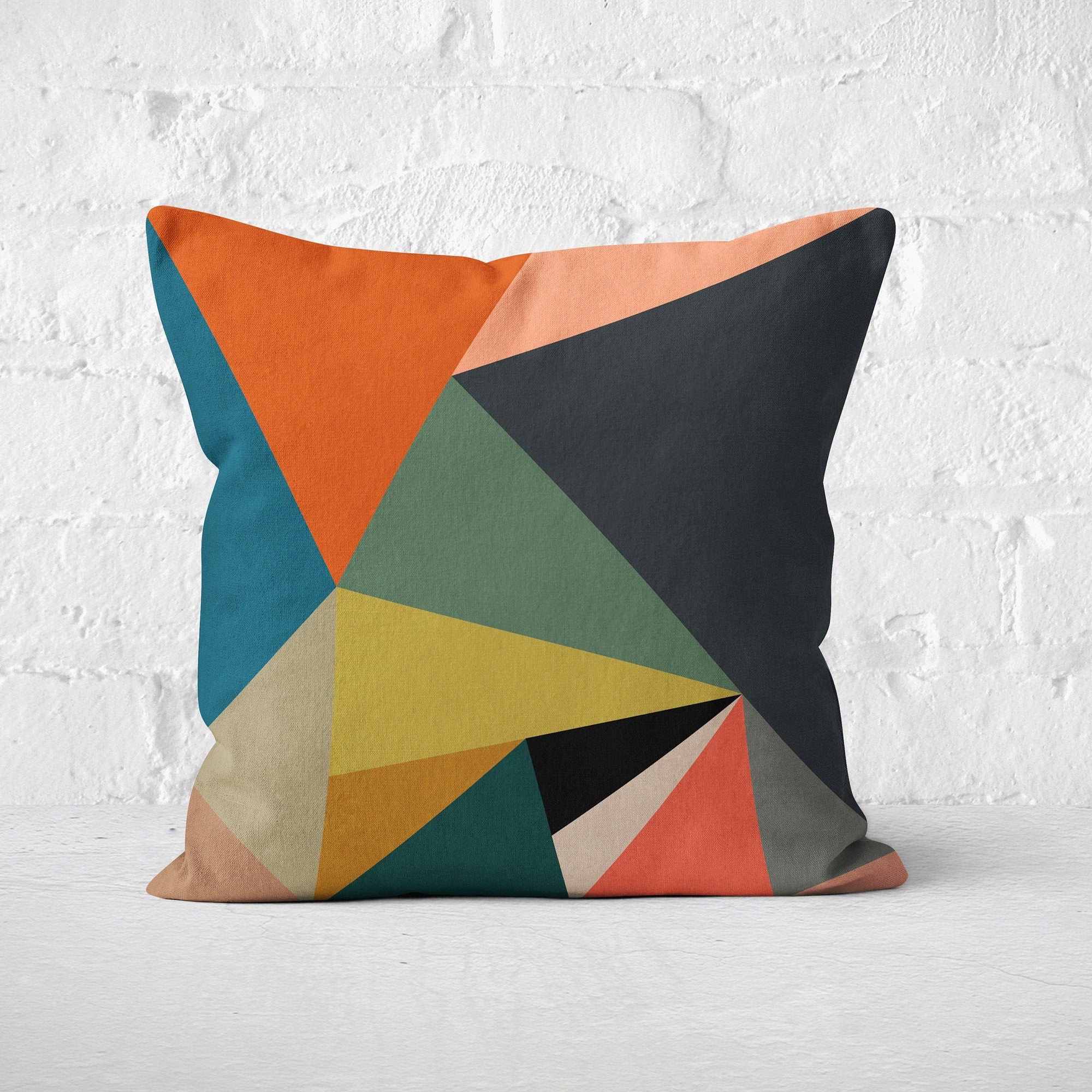 Colorful Abstract Throw Pillow Case, Modern Art Cushion Cover, Abstract Pillow Cover, Geometric Pillow Cover
