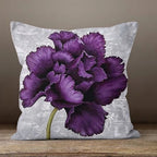 Purple Floral Pillow Cover, Purple Floral Pillow Case, Lilac Couch Pillow, Purple Throw Pillow Covers, Purple Dandelion Pillow Covers