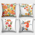 Floral Throw Pillow Case, Yellow Flowers Cushion Cover, Floral Pillow Cover, Wildflowers Pillow Covers, Floral Home Decor