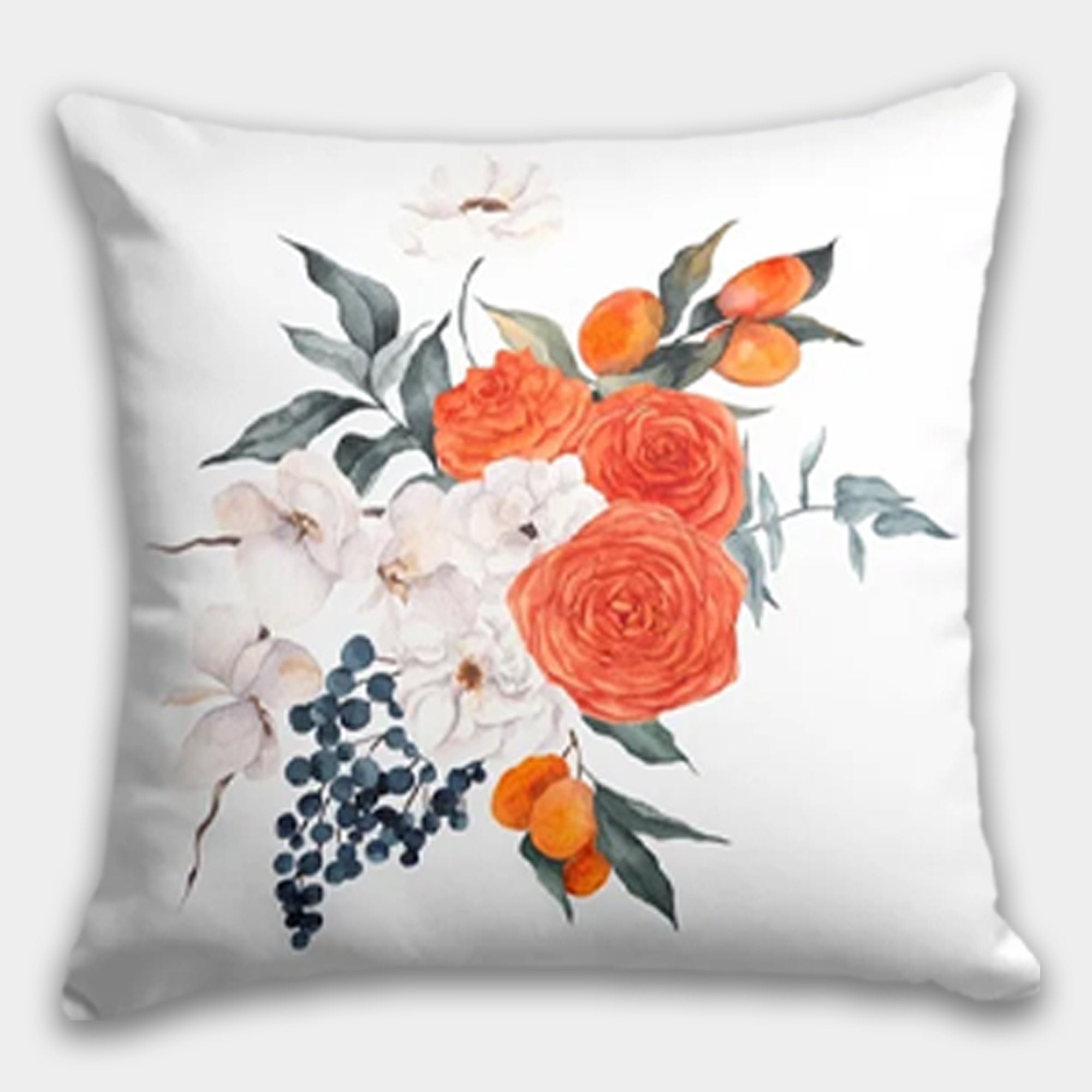 Floral Throw Pillow Case, Yellow Flowers Cushion Cover, Floral Pillow Cover, Wildflowers Pillow Covers, Floral Home Decor
