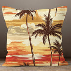 Hawaii Pillow Covers, Palm Tree Pillow Sham, Tropical Palm Leaves Throw Pillow Covers, Tropical Hawaii Palm Tree Cushion Covers