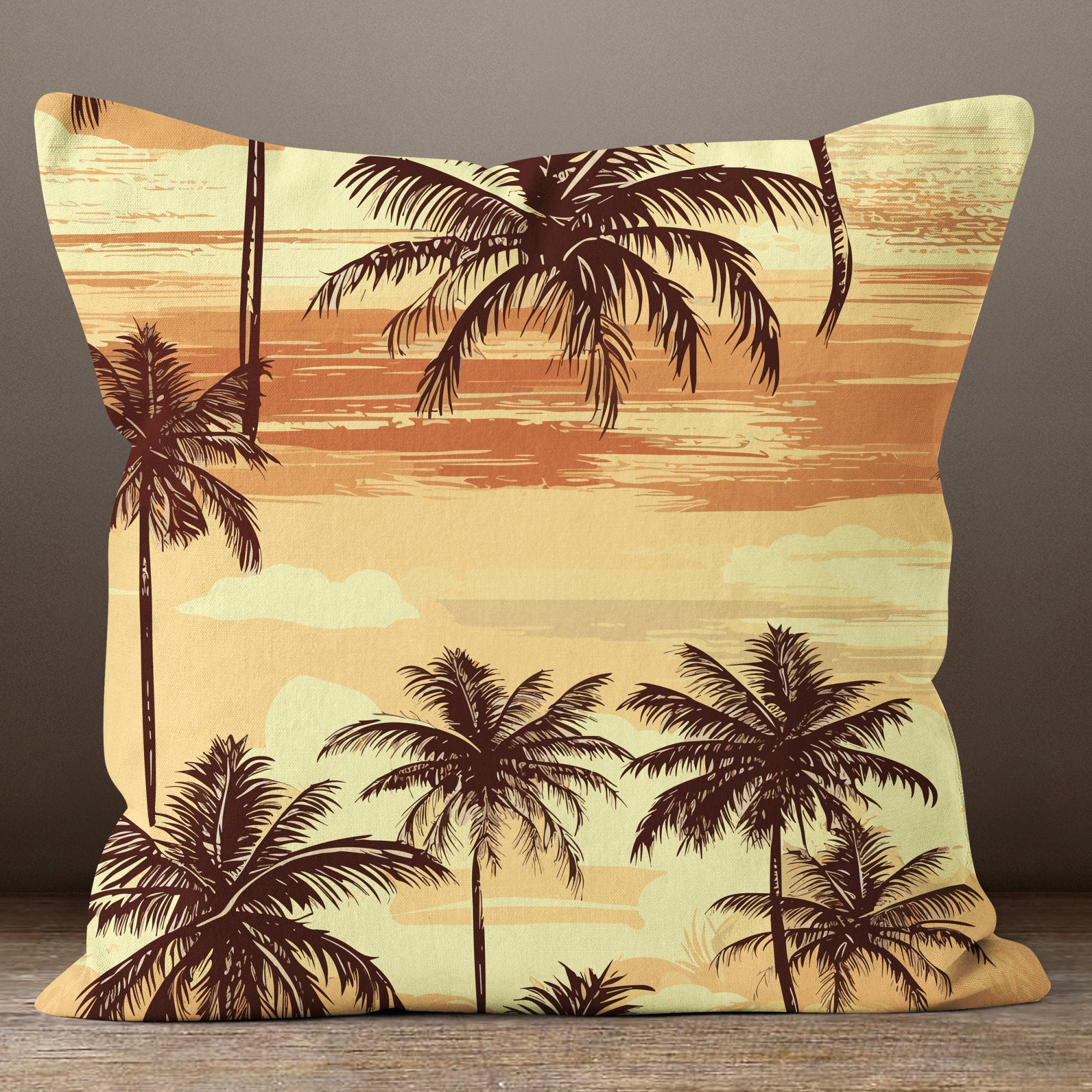 Hawaii Pillow Covers, Palm Tree Pillow Sham, Tropical Palm Leaves Throw Pillow Covers, Tropical Hawaii Palm Tree Cushion Covers