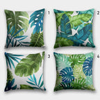 Tropical Leaves Pillow Cover, Green Leaves Pillow Cover, Botanical Cushion Cover, Giant Leaves Cushion Cover, Green Botanical Pillow Cases