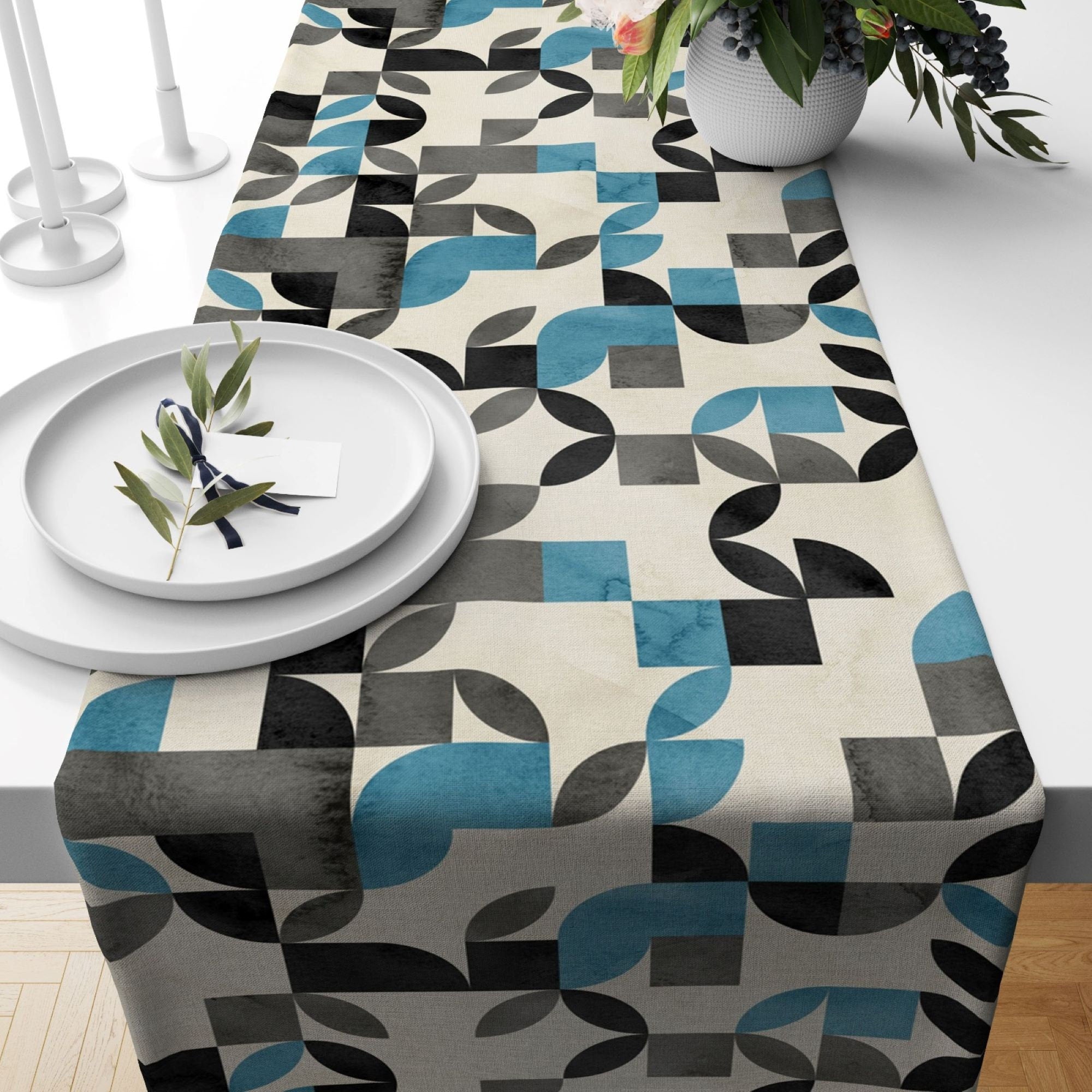 Mid Century Modern Table Runner, Retro Coffee Table Runners, 70s Mod Table Runners, MCM Table Runners, 80s Table Runnes