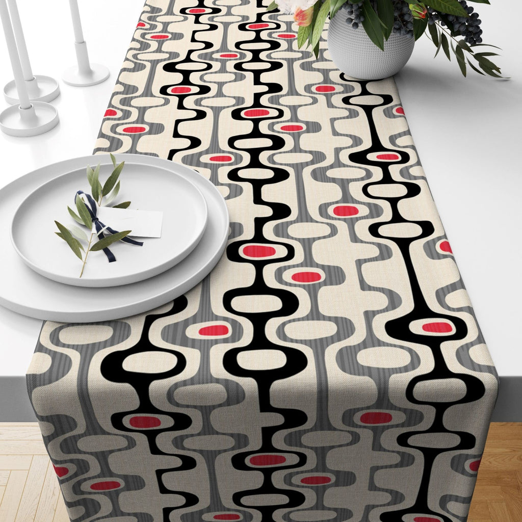 Mid Century Modern Table Runner, Retro Coffee Table Runners, 70s Mod Table Runners, MCM Table Runners, 80s Table Runnes