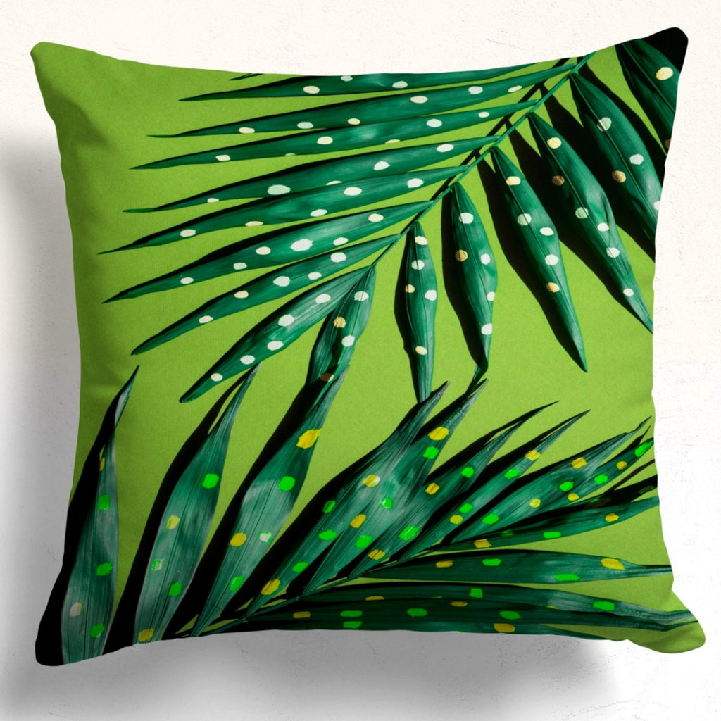 Tropical Pillow Covers, Palm Leaf Pillow Cover, Exotic Palm Leaves Pillowcase, Botanical Green Leaves Cushion Cover, Tropical Home Decor