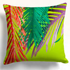 Tropical Pillow Covers, Palm Leaf Pillow Cover, Exotic Palm Leaves Pillowcase, Botanical Green Leaves Cushion Cover, Tropical Home Decor