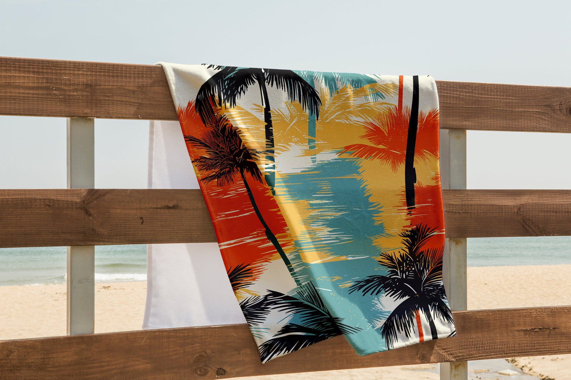 Beach Towels, Tropical  Hawaii Palm Tree Beach Towels, Tropic Digital Print Beach Towels, Hawaii Palm Tree Bath Towels, Hawaii Beach Towels
